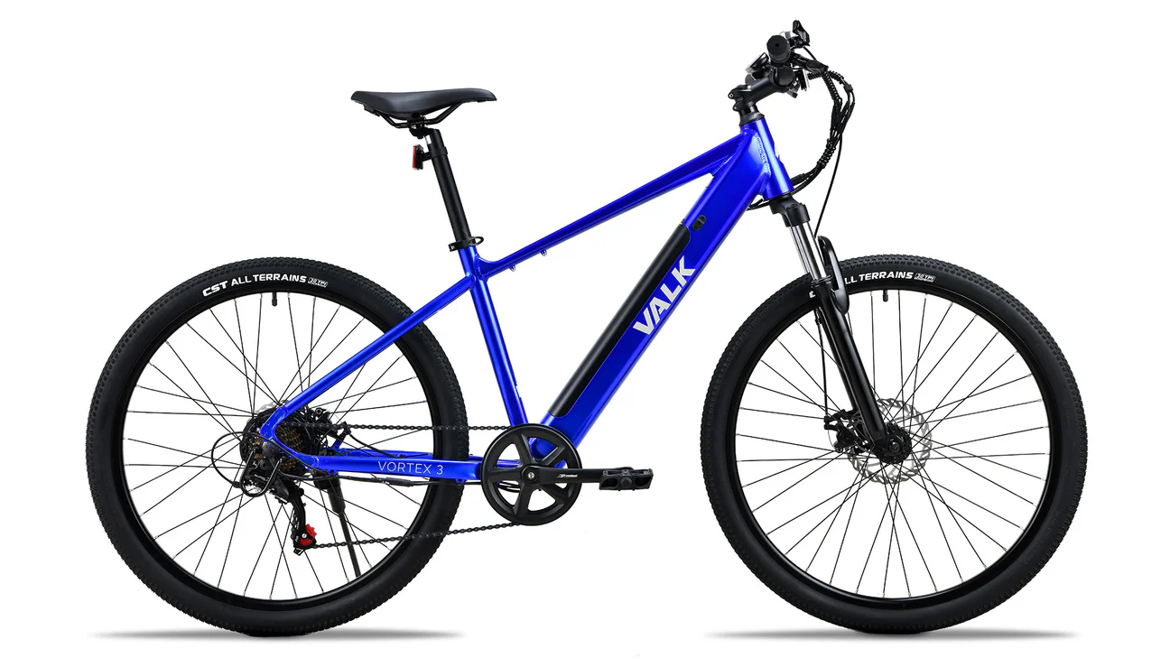 valk vortex 3 electric bike, medium frame mountain ebike, blue valk vortex 3 electric bike, medium frame mountain ebike, blue