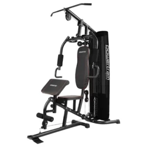 powertrain multi station home gym with 68kg weights preacher curl pad